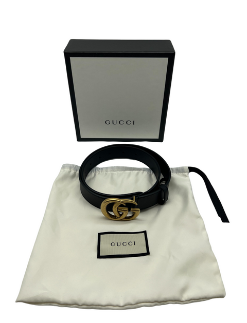 Gucci Leather Belt with GG Buckle