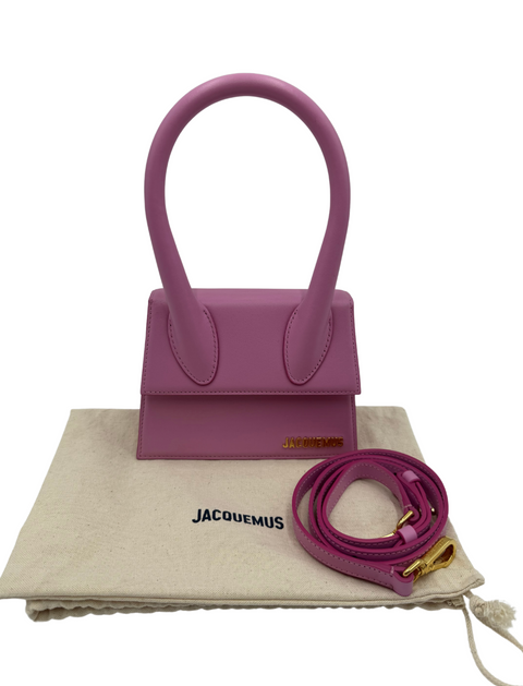 Jacquemus Le Chiquito Moyen Leather Bag in Pink