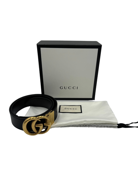 Gucci Leather Belt with GG Buckle