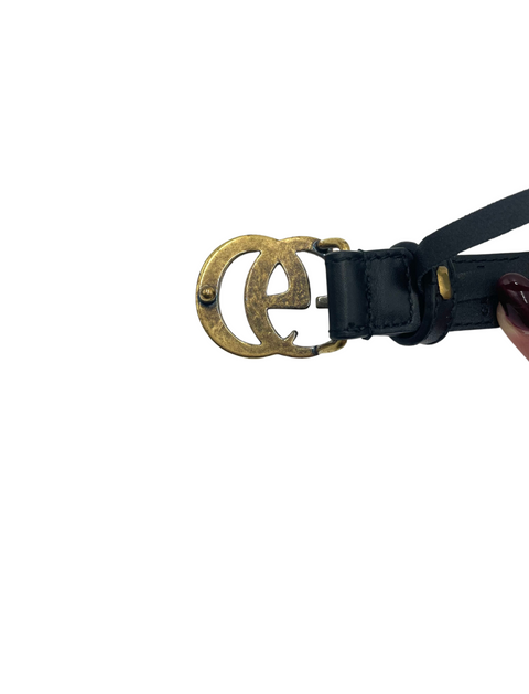 Gucci Leather Belt with Double G Buckle