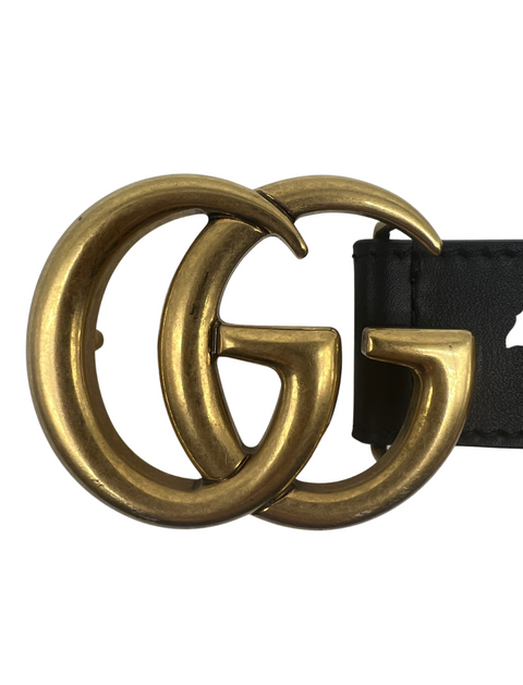 Gucci Leather Belt with GG Buckle