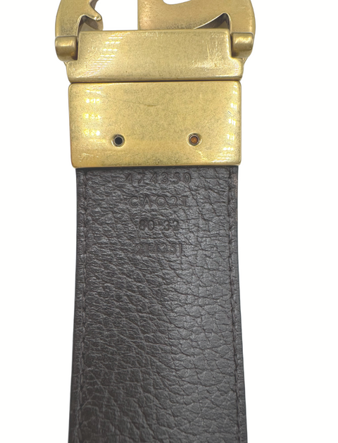 Gucci Leather Belt with GG Buckle