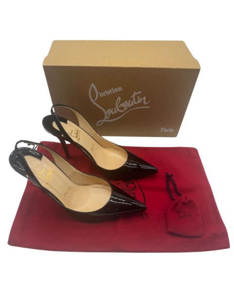 Christian Louboutin Slingback Pumps Patent Size 37