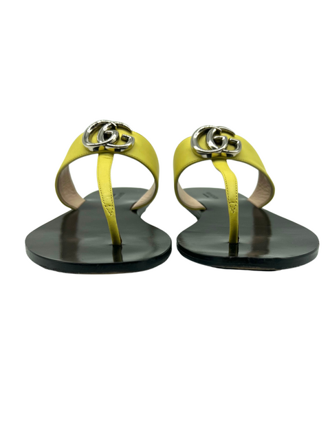 Gucci Leather Thong Sandal With Double G