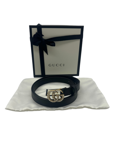 Gucci GG Marmont Belt with Pearls