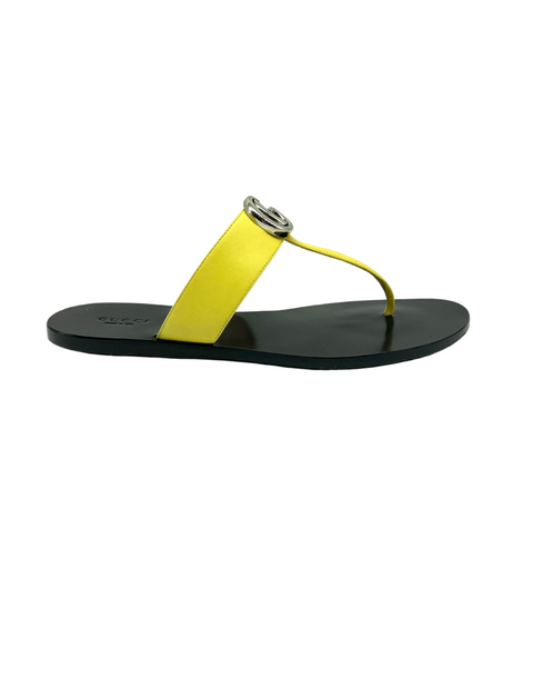 Gucci Leather Thong Sandal With Double G