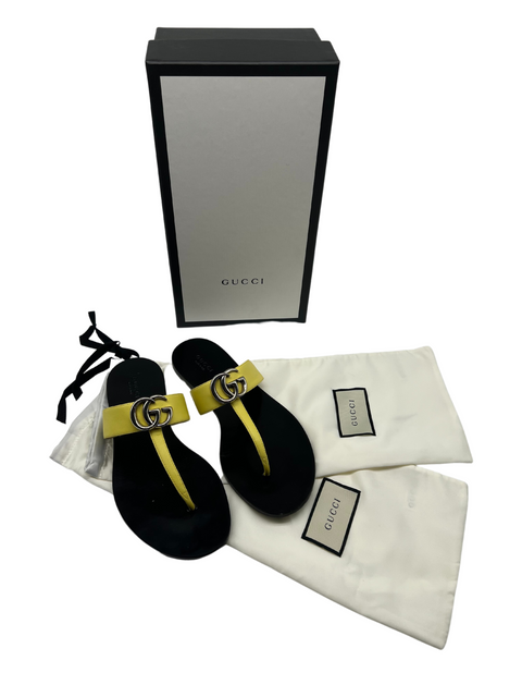 Gucci Leather Thong Sandal With Double G