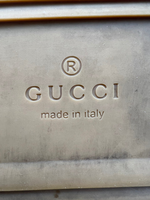 Gucci Unisex Canvas Cross-Over Slides