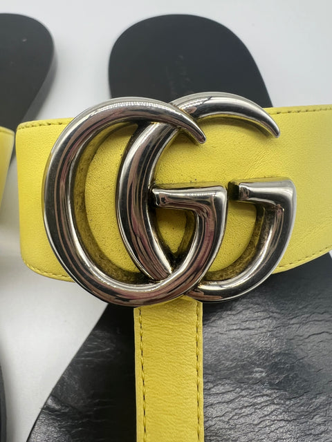 Gucci Leather Thong Sandal With Double G