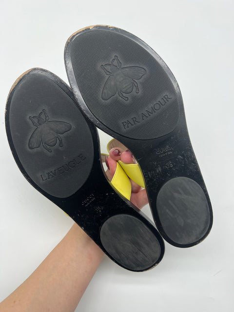 Gucci Leather Thong Sandal With Double G