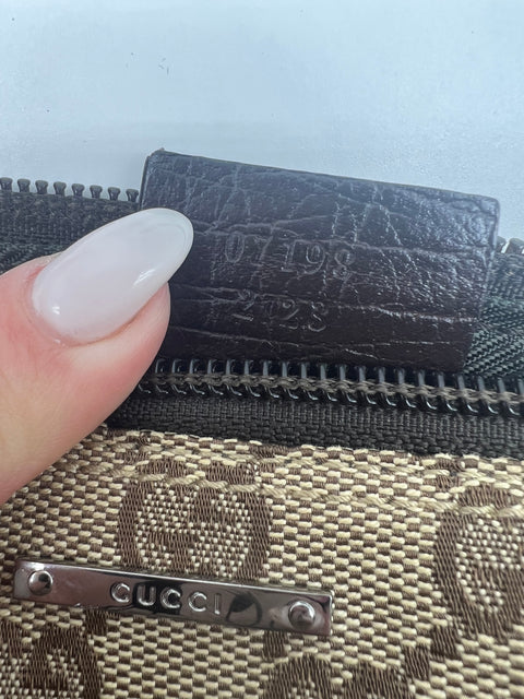 Gucci Canvas and Leather Crossbody Bag