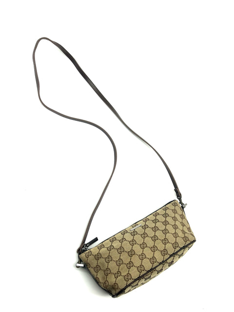 Gucci Canvas and Leather Crossbody Bag