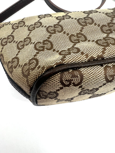 Gucci Canvas and Leather Crossbody Bag