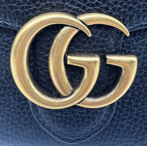 Gucci Black Mini GG Marmont Chain Shoulder Bag