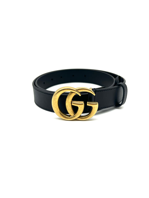 Gucci Leather Belt with GG Buckle