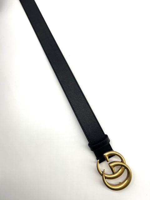 Gucci Leather Belt with GG Buckle