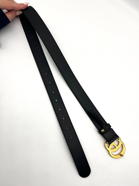 Gucci Leather Belt with GG Buckle
