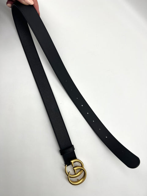 Gucci Leather Belt with GG Buckle