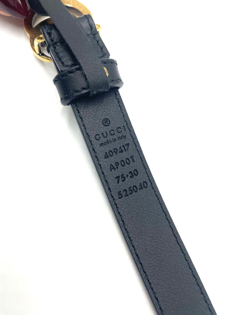 Gucci Leather Belt with Double G Buckle