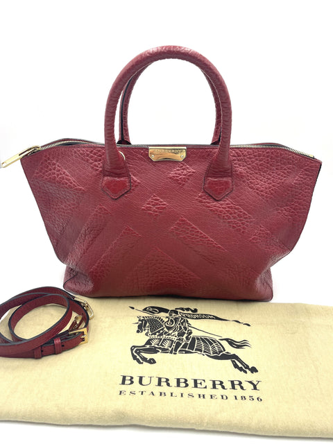 Burberry Dewsbury Leather Convertible Tote Bag