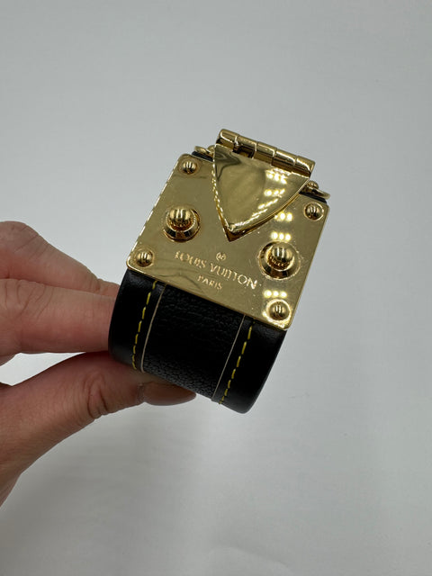 Louis Vuitton Chèvre Leather Suhali S-Lock Bracelet
