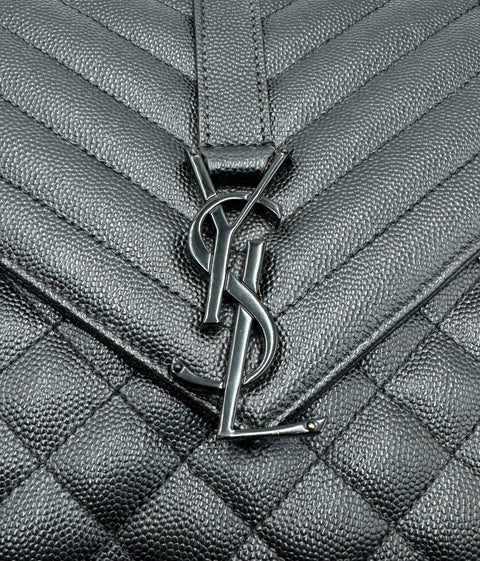 Saint Laurent Envelope Medium Leather Shoulder Bag