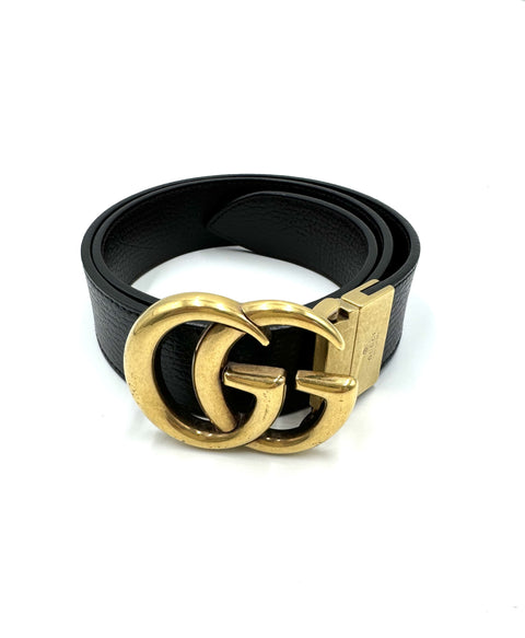 Gucci Leather Belt with GG Buckle