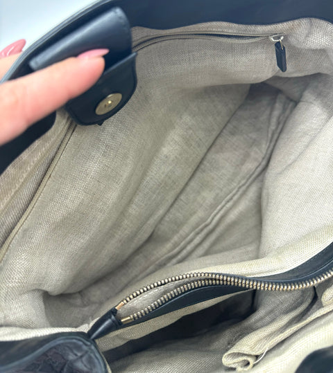 Gucci Two Way Tote Bag Black