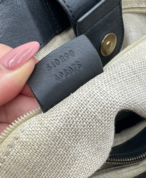 Gucci Two Way Tote Bag Black