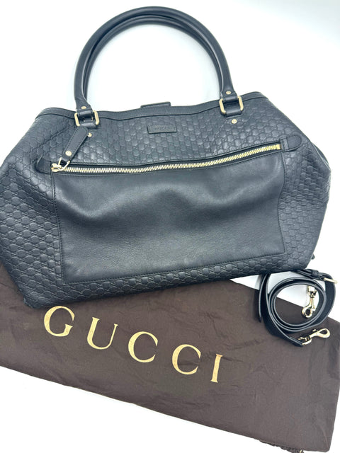 Gucci Two Way Tote Bag Black