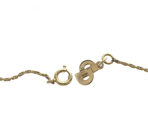 Christian Dior Rhinestone Heart Necklace