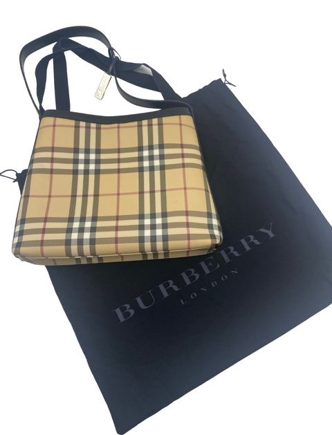 Burberry Nova Check Coated Canvas Shoulder Bag