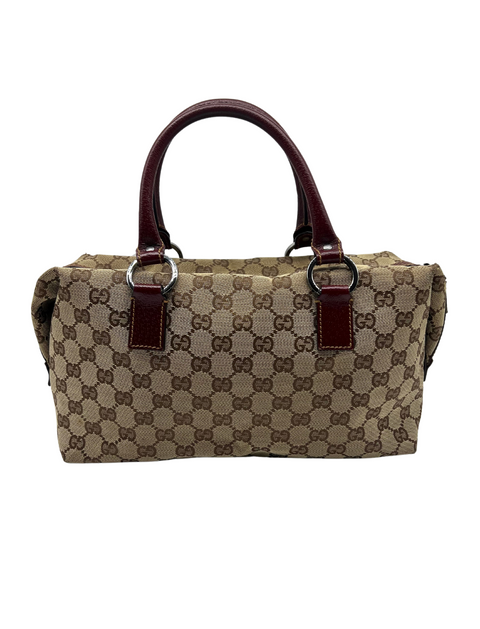 Gucci GG Canvas and Leather Mini Boston Bag