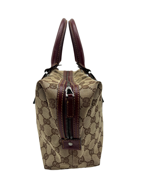Gucci GG Canvas and Leather Mini Boston Bag