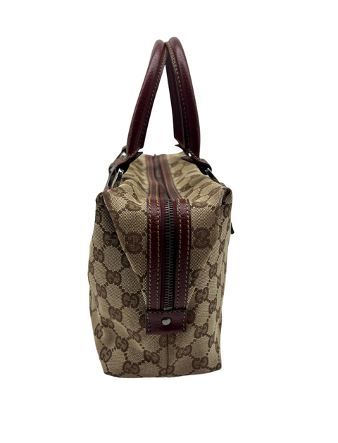 Gucci GG Canvas and Leather Mini Boston Bag