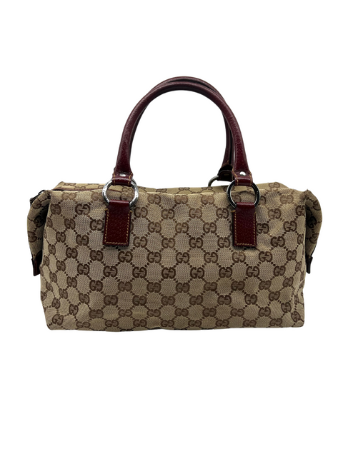 Gucci GG Canvas and Leather Mini Boston Bag
