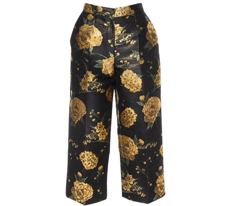 Dolce & Gabbana Floral Jacquard Cropped Trousers