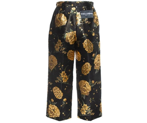 Dolce & Gabbana Floral Jacquard Cropped Trousers