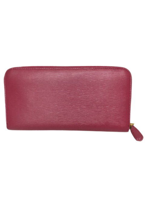 Prada Zip Around Leather Wallet