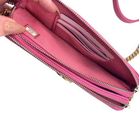 Chanel Boy Double Zip Clutch with Chain Bag