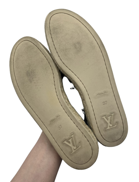 Louis Vuitton Denim Logo Espadrilles