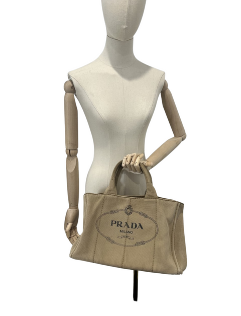 Prada Canvas Canapa Tote Bag