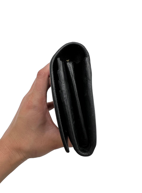 Saint Laurent Black Monogram Large Flap Wallet