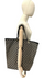 Gucci Tote Bag with Black Leather and Beige Canvas