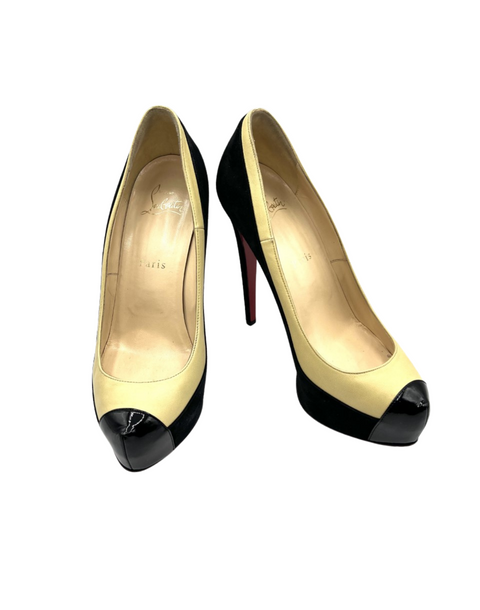 Christian Louboutin Suede and Leather Mago Pumps