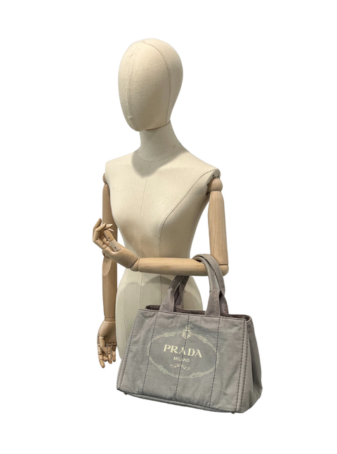 Prada Canvas Canapa Tote Bag