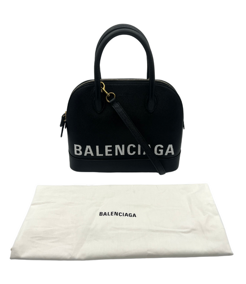 Balenciaga Ville Small Handbag in Black and White