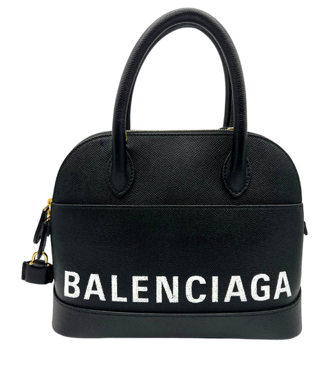 Balenciaga Ville Small Handbag in Black and White
