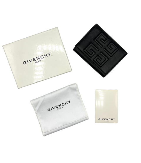 Givenchy Black Unisex Debossed 4g Wallet