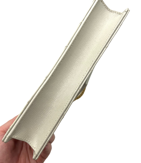 Saint Laurent Envelope Chain Wallet in Cream